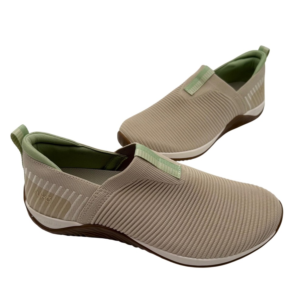 Ryka Echo Knit Slip On Sneaker Arch Support Athletic Womens 10M Oatmeal Walking